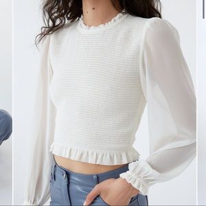 Aritzia Yellow Tempest Blouse (size Medium)